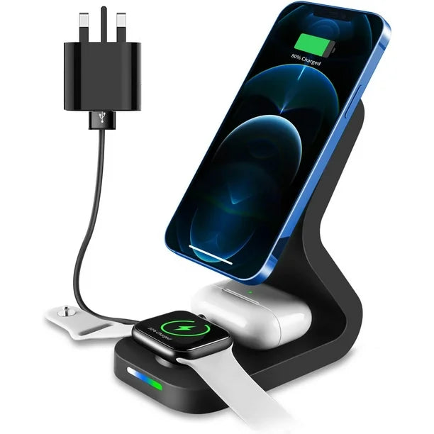 Cargador Inalámbrico + Soporte Magnético